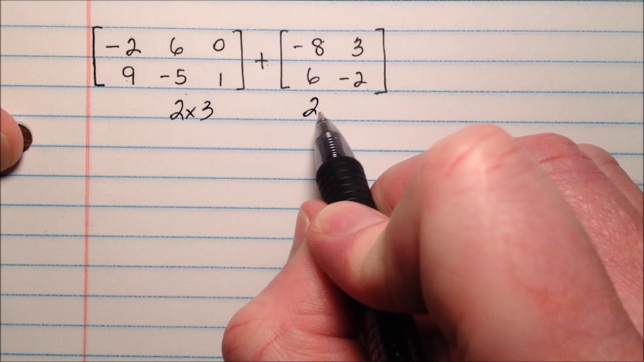 adding and subtracting matrices assignment