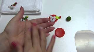 Cara Ositos Navideños En Porcelanicron Para Decorar Moños , Flores, Ganchos, Lazos