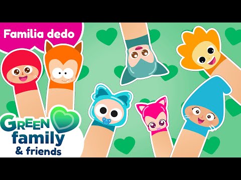 🖐 La FAMILIA DEDO con AMIGOS 🖐 CANCIONES para NIÑOS en ESPAÑOL | Green Family
