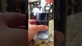 Refilling Sauvage travel perfume atomizer.