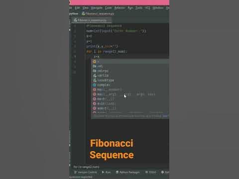 Fibonacci sequence in Python #python #olevel #programming #coding - YouTube