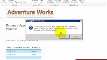 Make a page the home page of the site