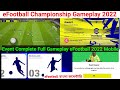 eFootball™ Championship Round 1 Complete Full Gameplay | Efootball 2022 Mobile