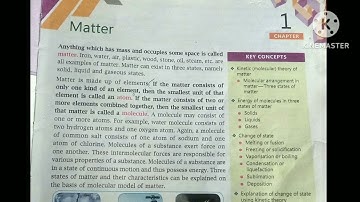 Ch-1 matter part-1 class -8 Srijan ICSE physics