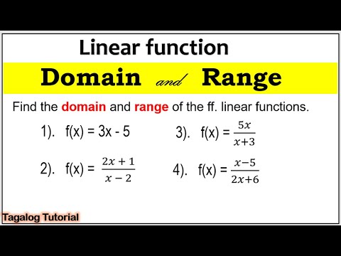 [Tagalog] Domain and range of a linear function #domain #range #math8 #linearfunction