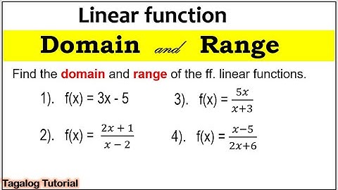 [Tagalog] Domain and range of a linear function #domain #range #math8 #linearfunction
