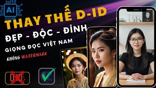 thay thế D-ID tạo ảnh biết nói bằng CÔNG NGHÊ AI miễn phí không có watermark