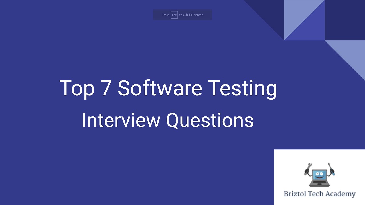 Top 7 software testing interview questions - YouTube