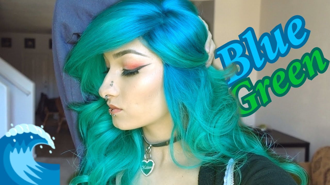 Blue Seafoam Green Hair Dye - wide 1