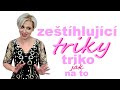 JAK NA ZEŠTÍHLOVACÍ TRIKY, tentokrát na triku z látky z bordurou