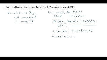 Gaussian Integers with Norm 1 are Units