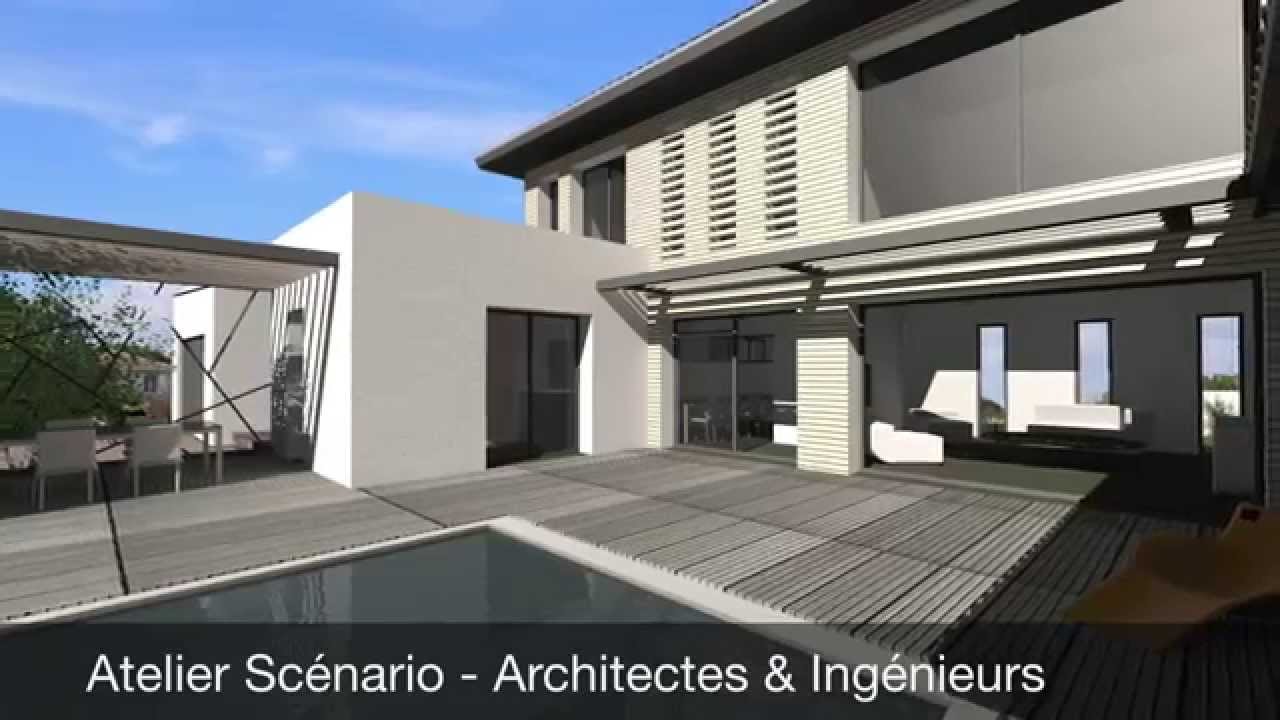Maison contemporaine mix toit terrasse et tuiles toulouse youtube