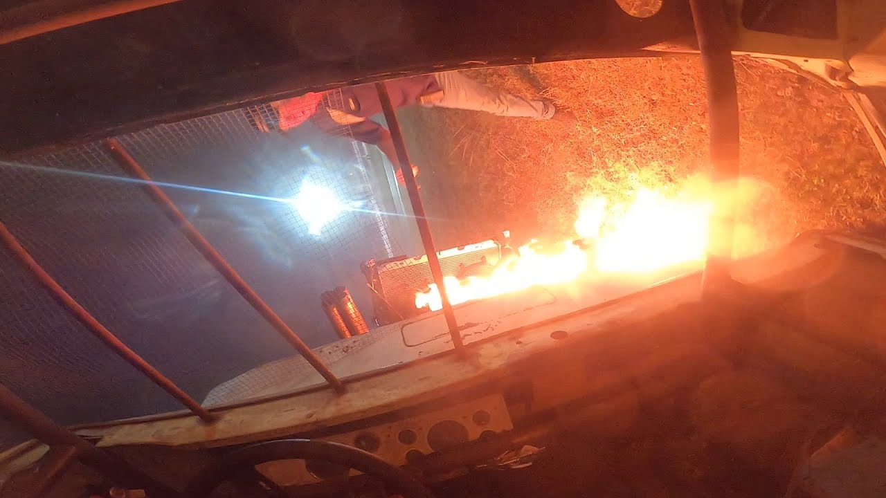 📸 Fiery School Bus Figure 8 Crash & Flip at Showtime Speedway 5/26/24