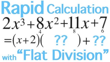 #024  "Flat Division" : Positional Notation for Polynomial ①