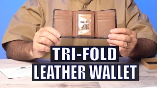 Bison Tri-Fold Wallet Review - Hand Made Leather Wallet - Life Time Guarantee