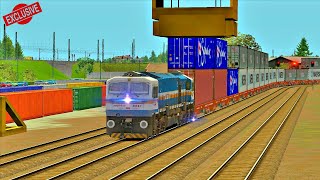 DEDICATED FREIGHT CORRIDOR || DOUBLE STACK CONTAINER TRAIN || TRAIN SIMULATOR RAILWORKS screenshot 2