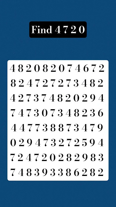 Find 4 7 2 0