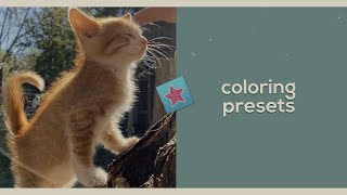 coloring presets! (video star)