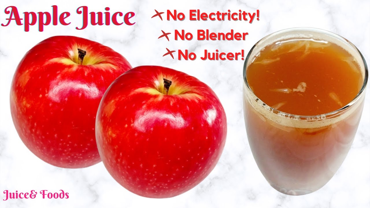 Apple Juice Recipe With & Without Juicer - Swasthi's Recipes