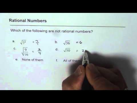 Which Square Roots Are Not Rational Numbers