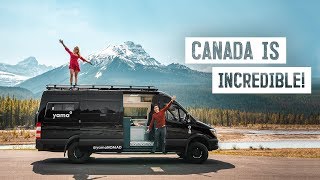 Most Beautiful Drive IN THE WORLD?!  Camper Van Road Trip Pt. 3 (Icefields Parkway in Canada)