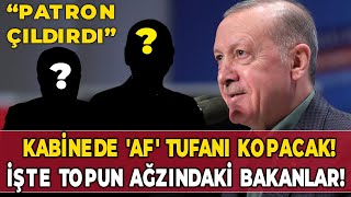 “Patron çıldırdı” Kabinede 'af' tufanı kopacak! İşte topun ağzındaki bakanlar!