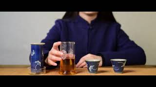 Deep Blue Ji Lan Glazed Slim Steeper