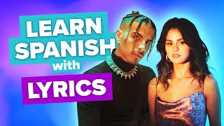 Learn Spanish with Music Videos - Selena Gómez & Rauw Alejandro (Baila Conmigo)