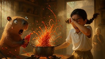 [Series Hài Gia Đình Capybara]Tập 1: Phi Vụ Nấu Ăn Bất Ổn – Khi Linh Và Capy Biến Bếp Thành Núi Lửa!