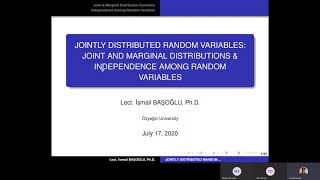 Probability Theory 59 Jointly Distributed Random Variables Part I