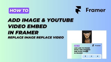 How to Add Image & Youtube Video Embed in Framer Page Replace Image Replace Video
