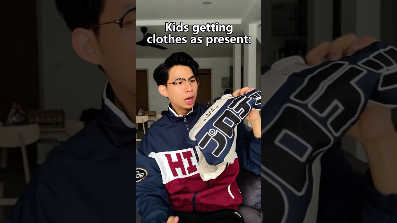 Adults getting clothes as presents