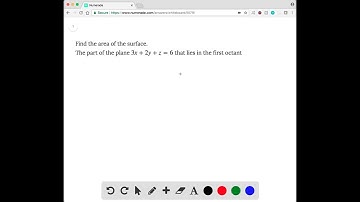 Find the area of the surface. The part of the plane 3x + 2y + z = 6 that lies in the first octant