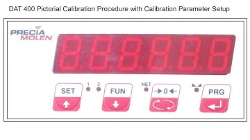 DAT 400 1st time Calibration Parameter Setup Procedure