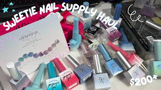 summer nail haul*ੈ🍸✩‧₊˚ $200+, new gel polishes, tips, and nail tools, korean nail products, talking screenshot 5