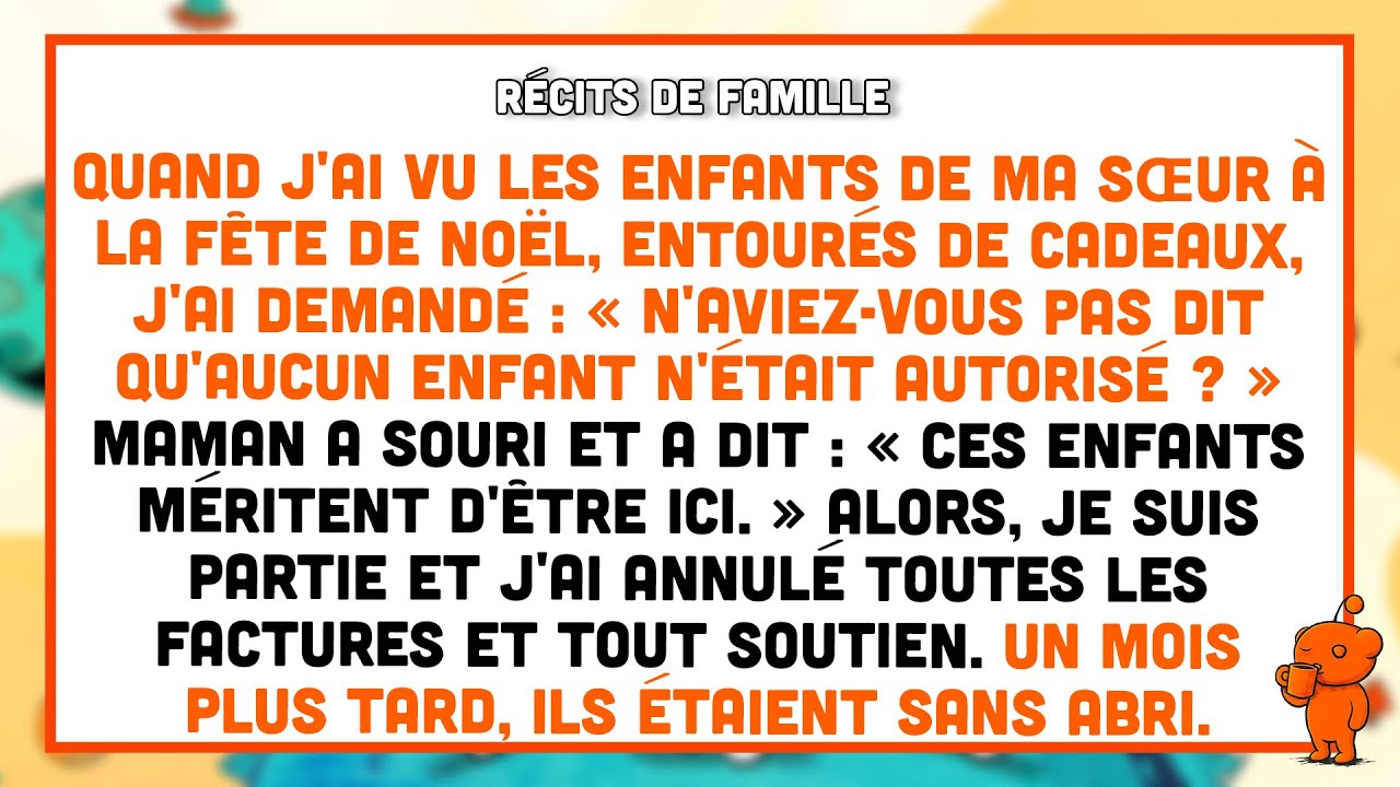Mes parents ont banni mon fils de Noël — puis j'ai vu les enfants de ma sœur entourés de cadeaux.