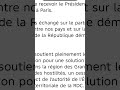 Le chef de l'état Félix Antoine Tshisekedi reçu par Emmanuel macron le président de la France