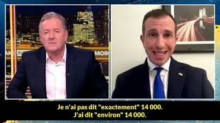 Le porteparole d'Israël piégé par Piers Morgan (combien de civile m*rts?)  @caissesdegreve6573