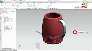 NX 3d modeling | 3d coffee mug design