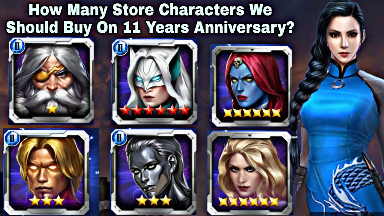 Сколько персонажей из магазина нам следует купить к 11-й годовщине? - Marvel Future Fight