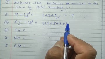 Express the following number as the sum of odd numbers