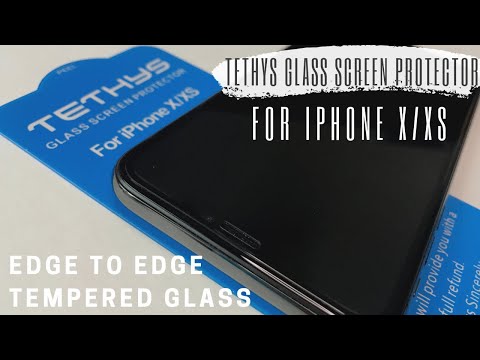 Tethys iPhone X/XS edge to edge tempered glass screen protector - unboxing and installation guide