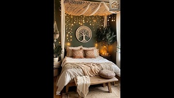 🌿 Boho-Chic Bedroom Vibes | Cozy & Earthy Aesthetic! ✨🛏️ #home   #homedecor #foryou #shortsvideo