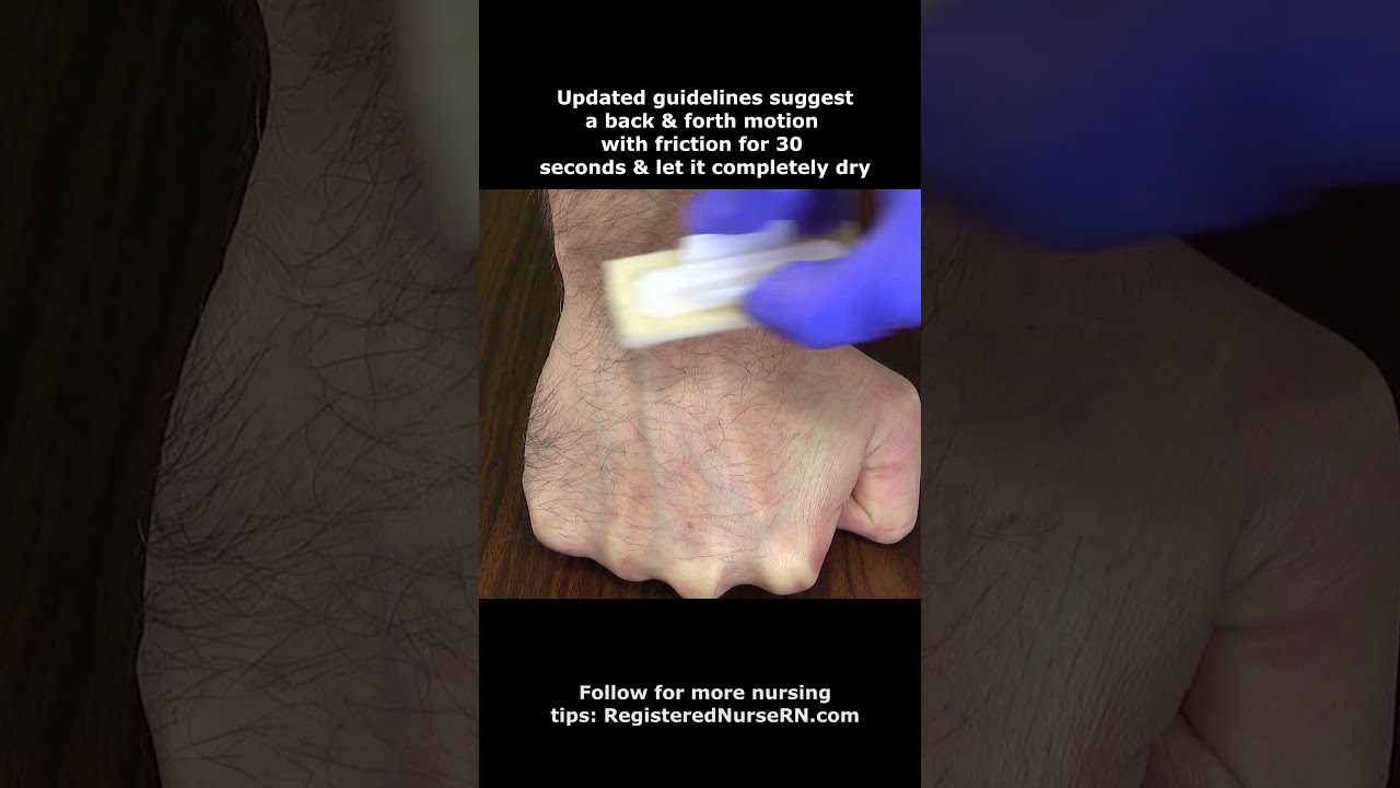 IV Insertion Phlebotomy Venipuncture Cleaning Technique Circular Vs Back And Forth Friction 