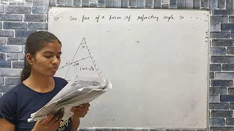 one face of prism of refracting angle 30° and refractive index 1.414 is silvered