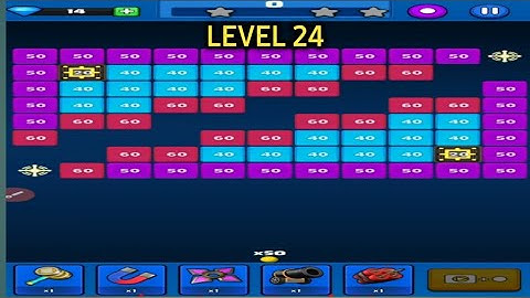 Brick Breaker - All Levels Gameplay Andriod,ios ( Level 24 )