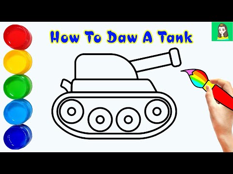 Cách vẽ xe tăng đơn giản nhất | How to draw a tank | TA Art