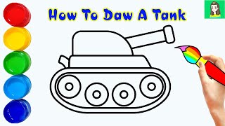 Cách vẽ xe tăng đơn giản nhất | How to draw a tank