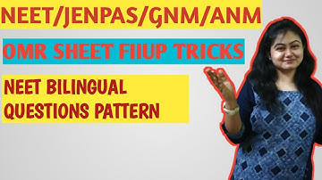 JENPAS-UG|NEET-UG|How to fill-up OMR SHEET|Bilingual Question pattern