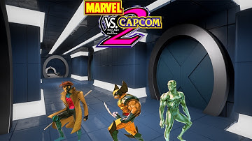Marvel VS Capcom 2 Wolverine (Metal) Gambit and Iceman Playthrough